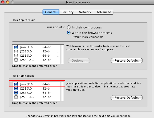 make exeption for java in mac